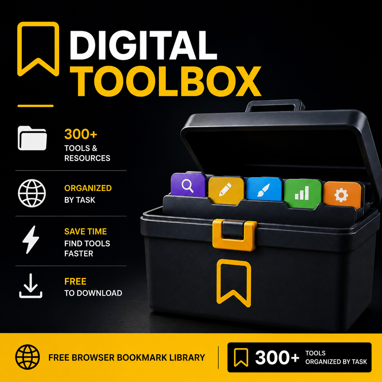 Digital Toolbox, free browser bookmark library for creators